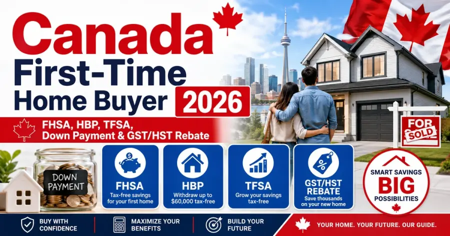 شراء المنزل الأول في كندا 2026: FHSA وHBP وTFSA والدفعة وGST/HST Rebate