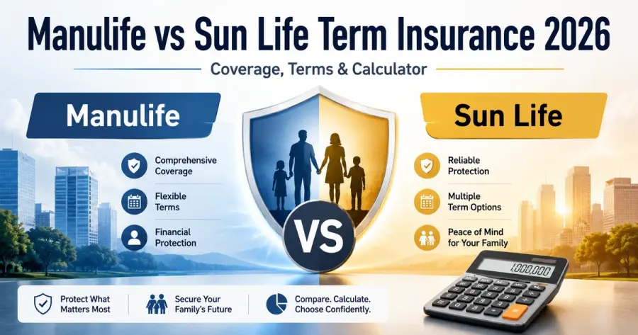 Manulife vs Sun Life 2026: مقارنة التغطية والمدة بالحاسبة